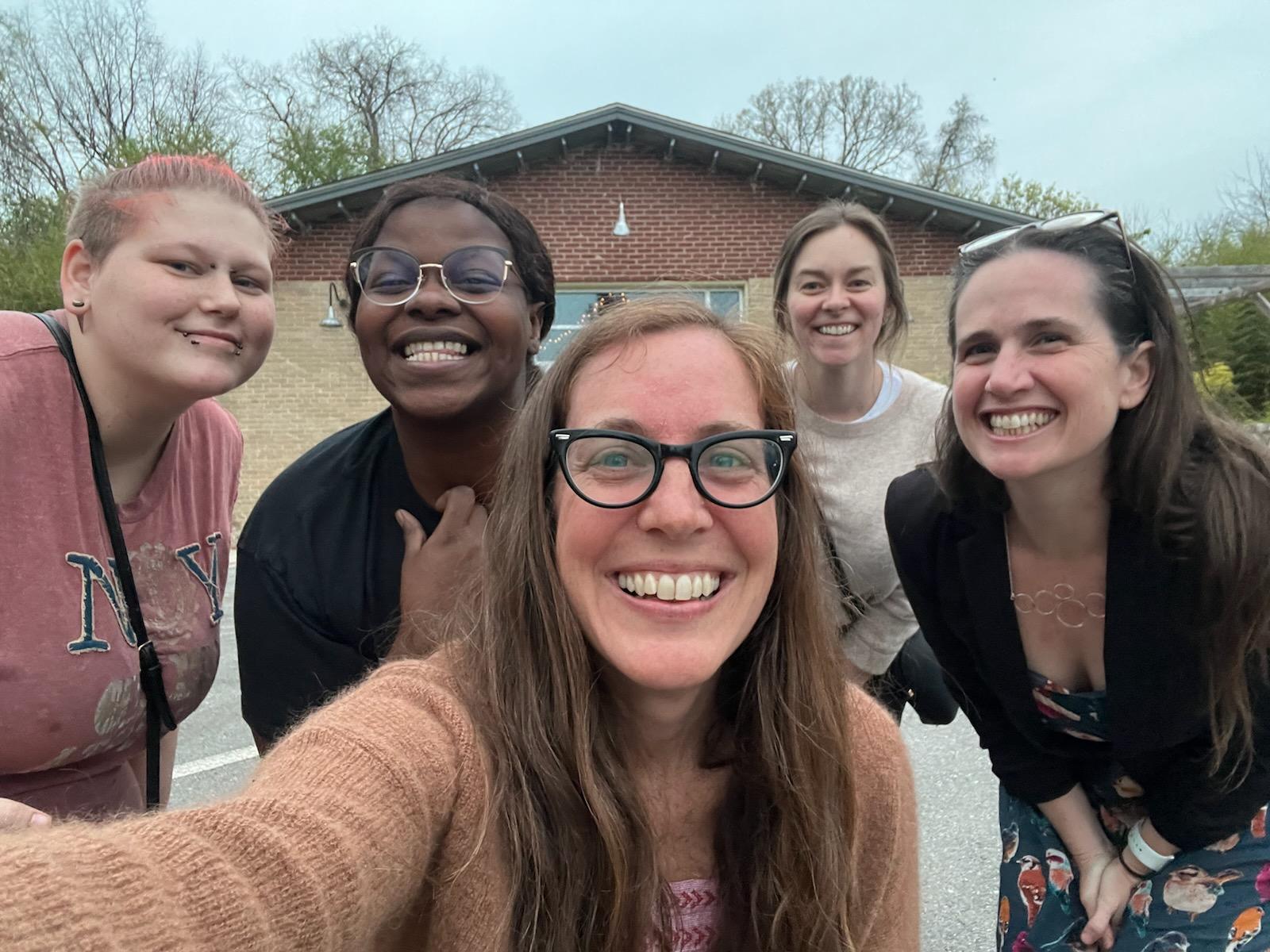 Meet & Greet at The Mule for the launch of my Pulse Survey. Jinx , Jasmine Bryant, Madeline , Erin Rose, and Kimberly Pettigrew ( organizations UWGK, YAB,Women With Vision, INC,Knox County Health Department, and Three3)